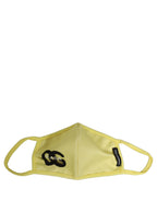 Yellow Polyester DG CASA Logo Elastic Ear Strap Face Mask