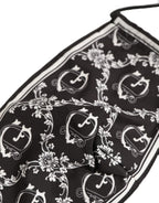 Black White Logo Baroque Elastic Ear Strap Face Mask