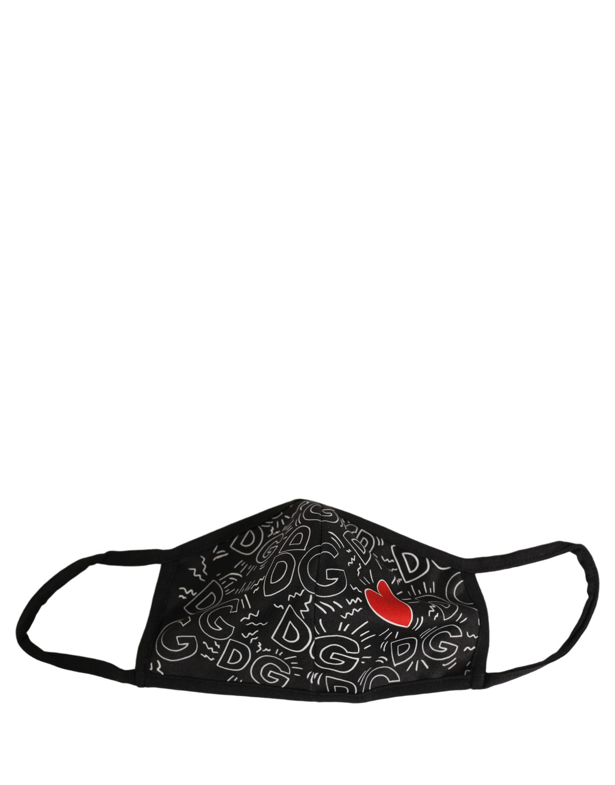 Black Heart DG Logo Monogram Elastic Ear Strap Face Mask