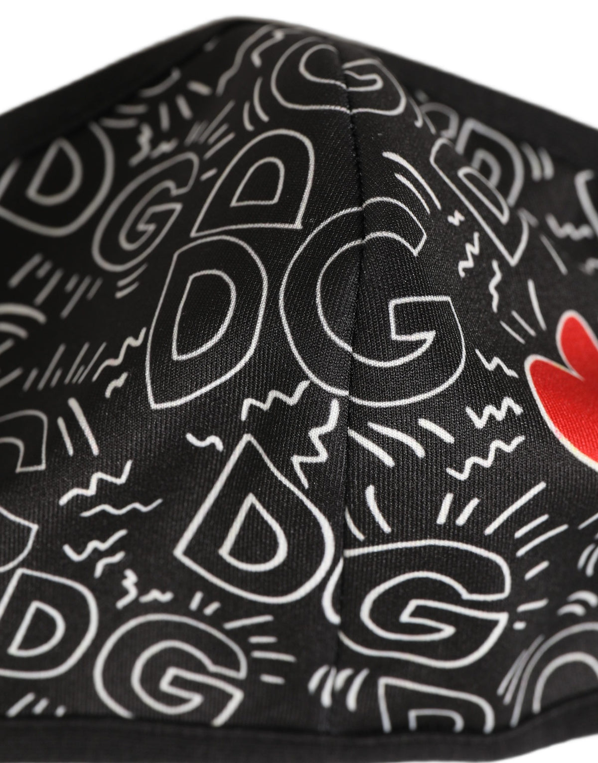 Black Heart DG Logo Monogram Elastic Ear Strap Face Mask