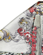 Multicolor Silk Printed Square Foulard Scarf