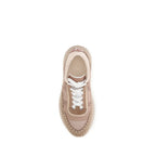 Beige Nylon Athletic Sneakers