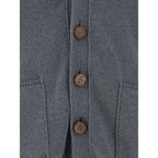 Gray Cotton Cardigan