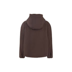Brown Cotton Full-Length Jacket