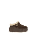 Brown Calf Leather Bos Taurus Mules