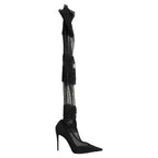 Black Over The Knee Sock Pumps Boots Shoes