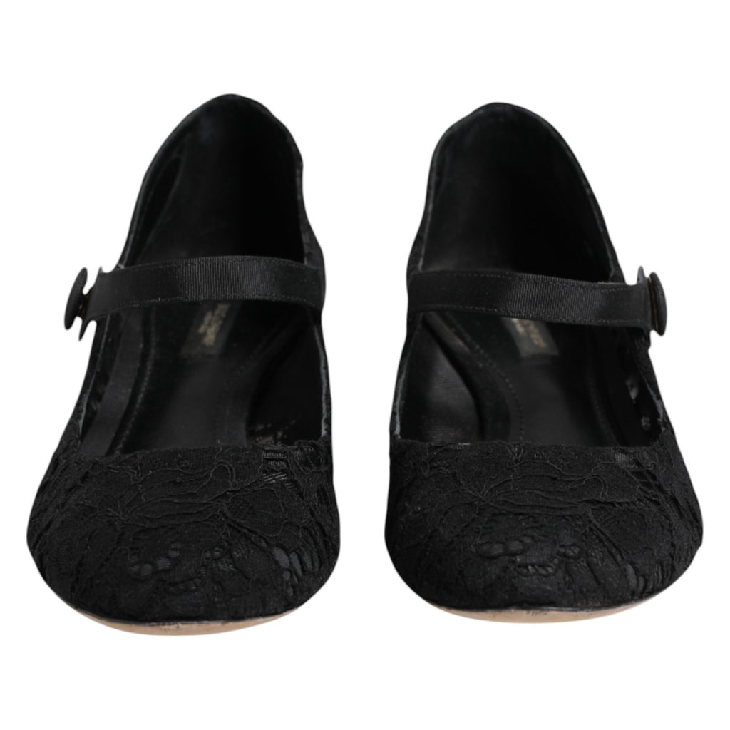 Black Vally Taormina Floral Lace Pumps Shoes
