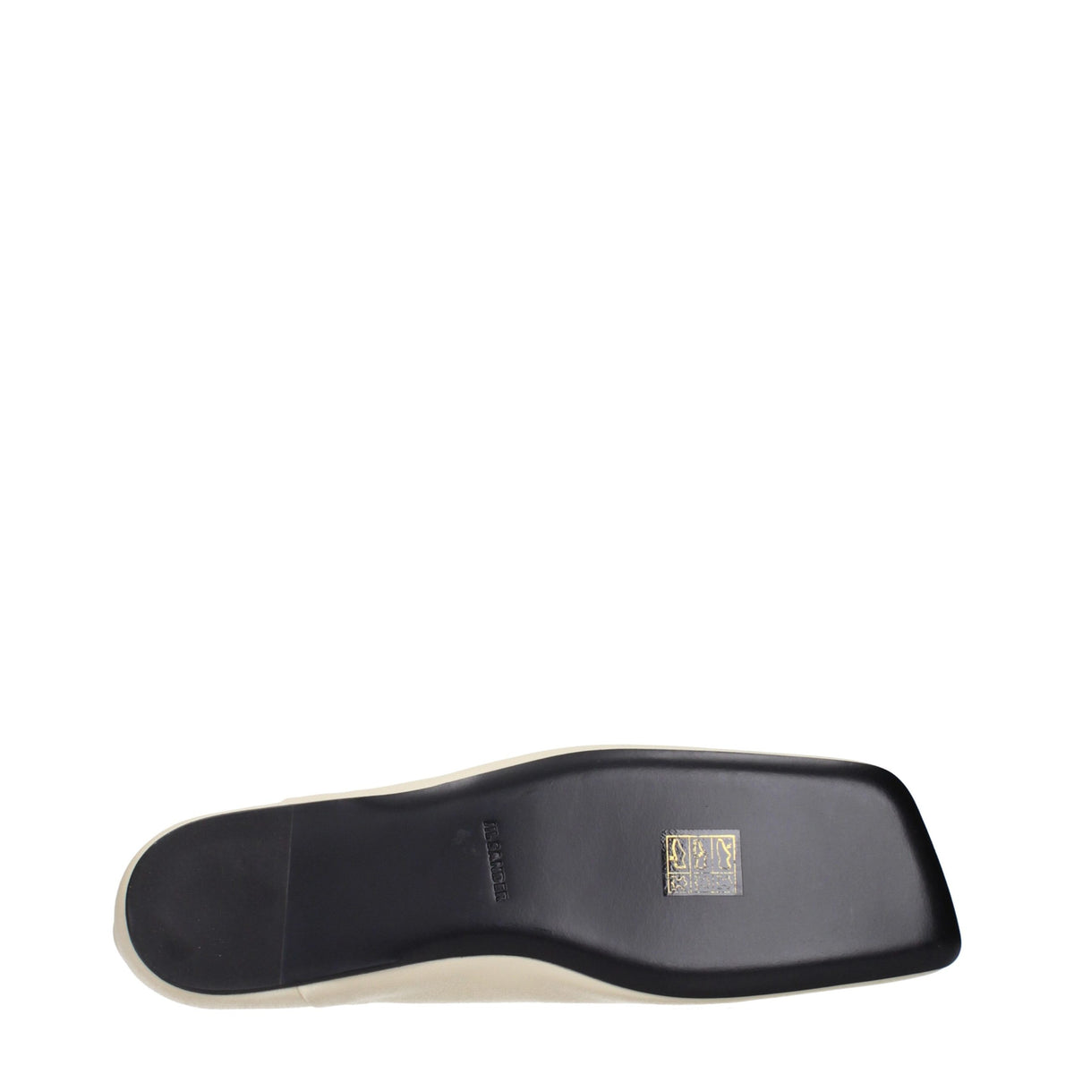 Beige Leather Ballet Flats