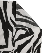 Black White Zebra Cotton Lace Stole Scarf