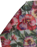 Multicolor Floral Cotton Lace Stole Scarf
