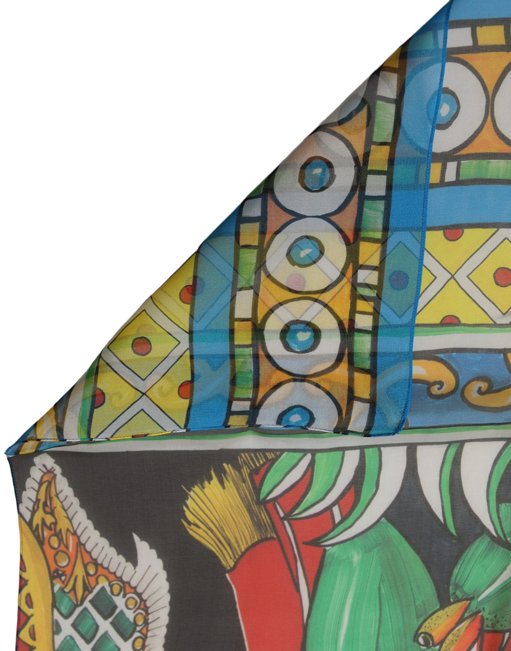 Multicolor Silk Printed Shawl Stole Scarf