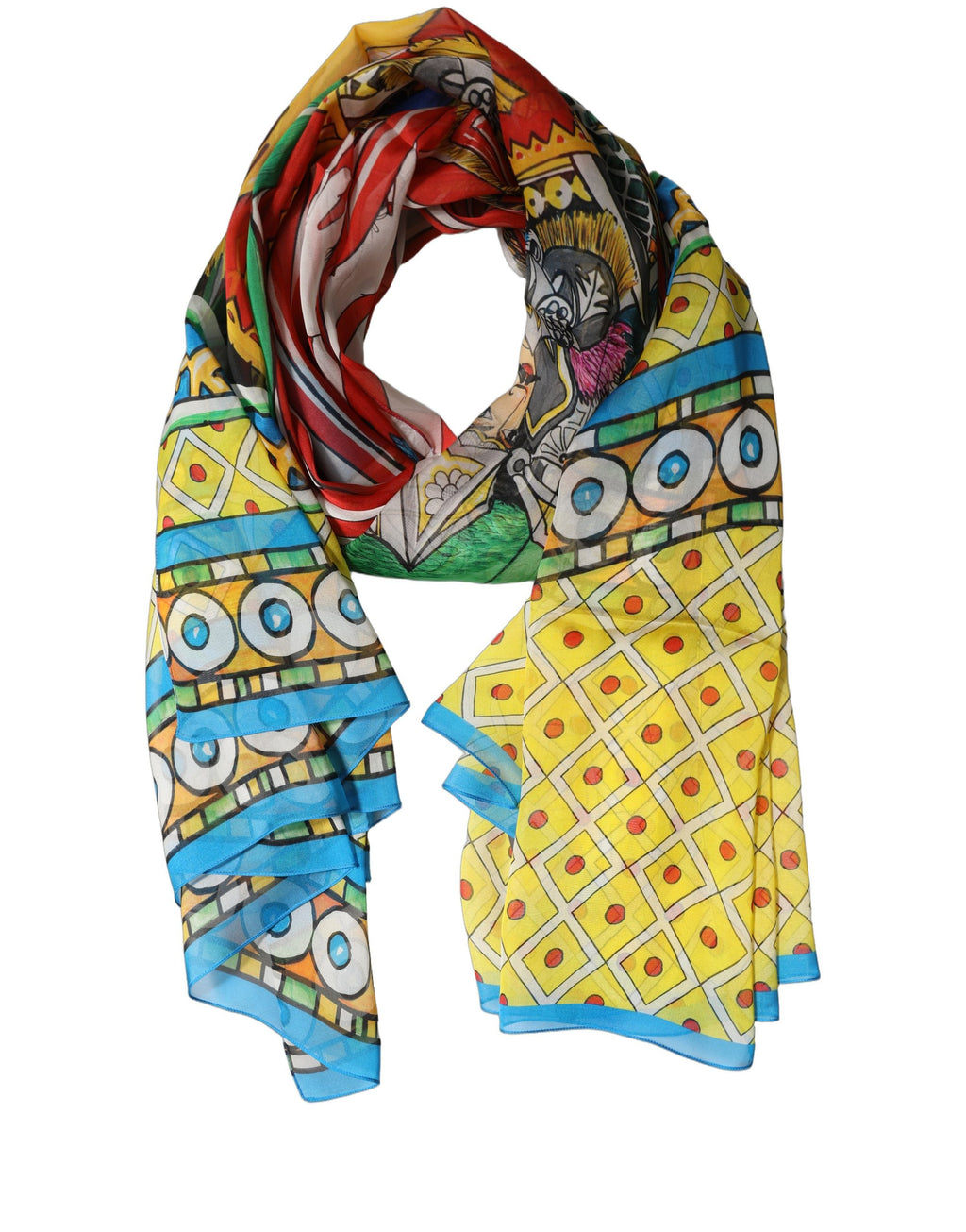 Multicolor Silk Printed Shawl Stole Scarf