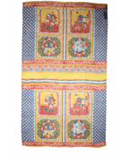 Multicolor Silk Carretto Shawl Stole Scarf