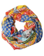 Multicolor Silk Carretto Shawl Stole Scarf