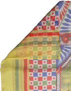 Multicolor Silk Carretto Foulard Scarf