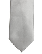 Gray Satin 100% Silk Adjustable Tied Men Necktie Tie