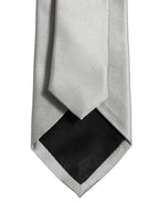 Gray Satin 100% Silk Adjustable Tied Men Necktie Tie