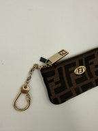 FENDI FF Coin Purse/Card Holder with Chain