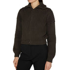 Brown Cotton Cardigan