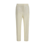 Beige Wool Oves Aries Cropped Pants