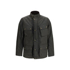 Bicolor Cotton Full-Length Jacket