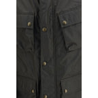 Bicolor Cotton Full-Length Jacket