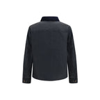 Blue Cotton Full-Length Jacket