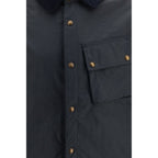 Blue Cotton Full-Length Jacket