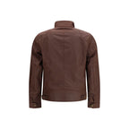Brown Cotton Full-Length Jacket