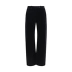 Black Viscose Casual Pants