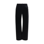 Black Viscose Casual Pants