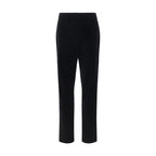 Black Cotton Casual Pants