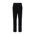 Black Cotton Casual Pants