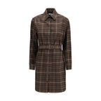 Brown Cotton Casual Dress