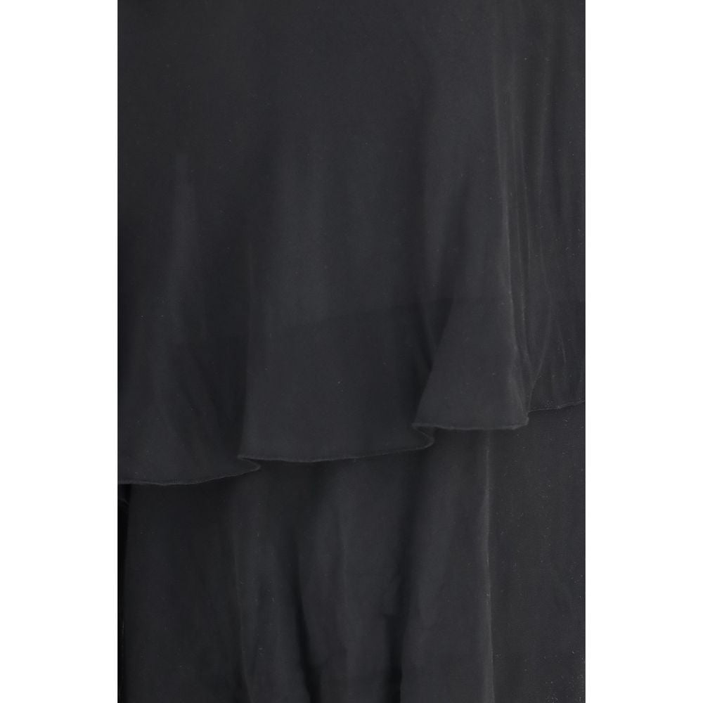 Black Silk Casual Pants