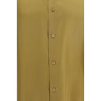 Beige Silk Dress Shirt