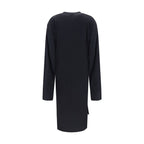 Black Cotton Casual Dress