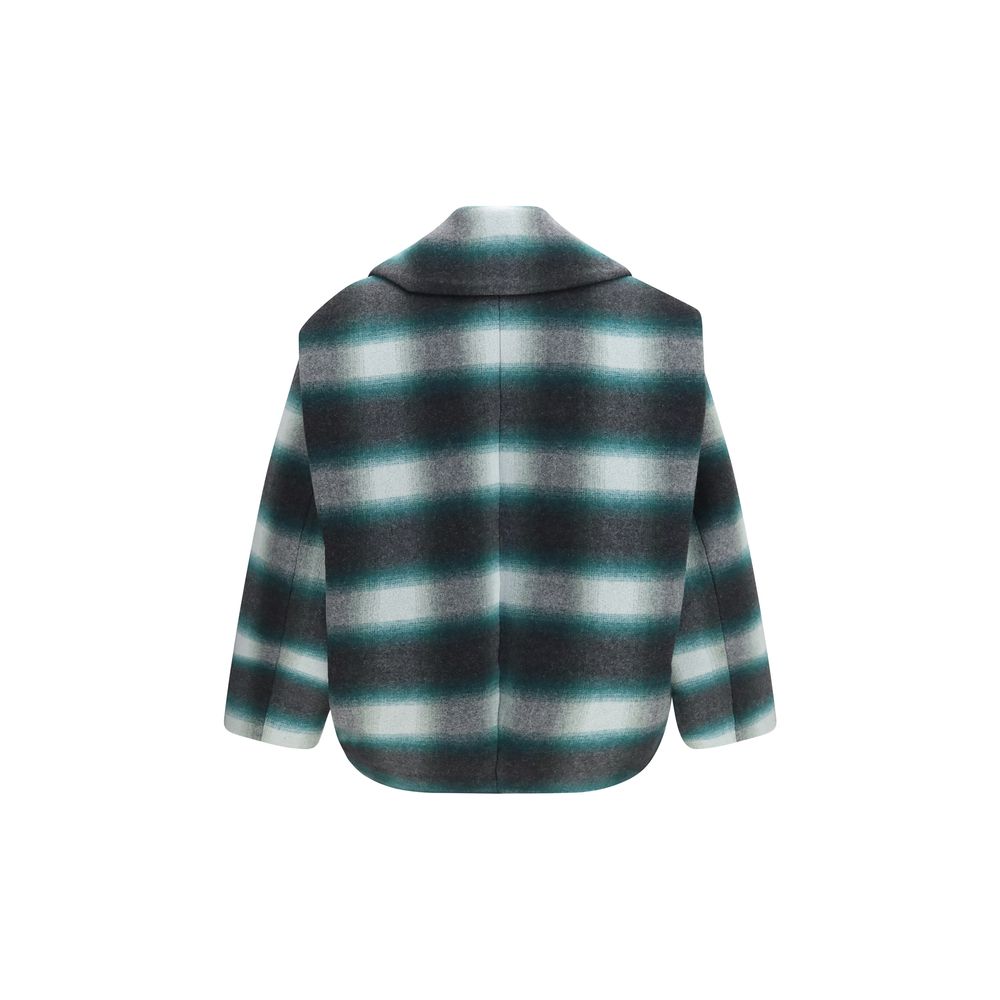 Bicolor Wool Oves Aries Full-Length Jacket