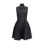 Black Polyester Cocktail Dress