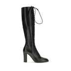 Black Calf Leather Bos Taurus Lace-Up Boots