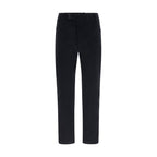 Black Cotton Casual Pants