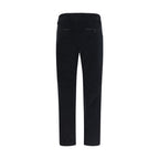 Black Cotton Casual Pants