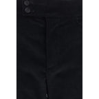Black Cotton Casual Pants