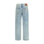Blue Cotton Relaxed Fit Jeans