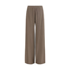 Brown Viscose Casual Pants