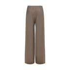 Brown Viscose Casual Pants