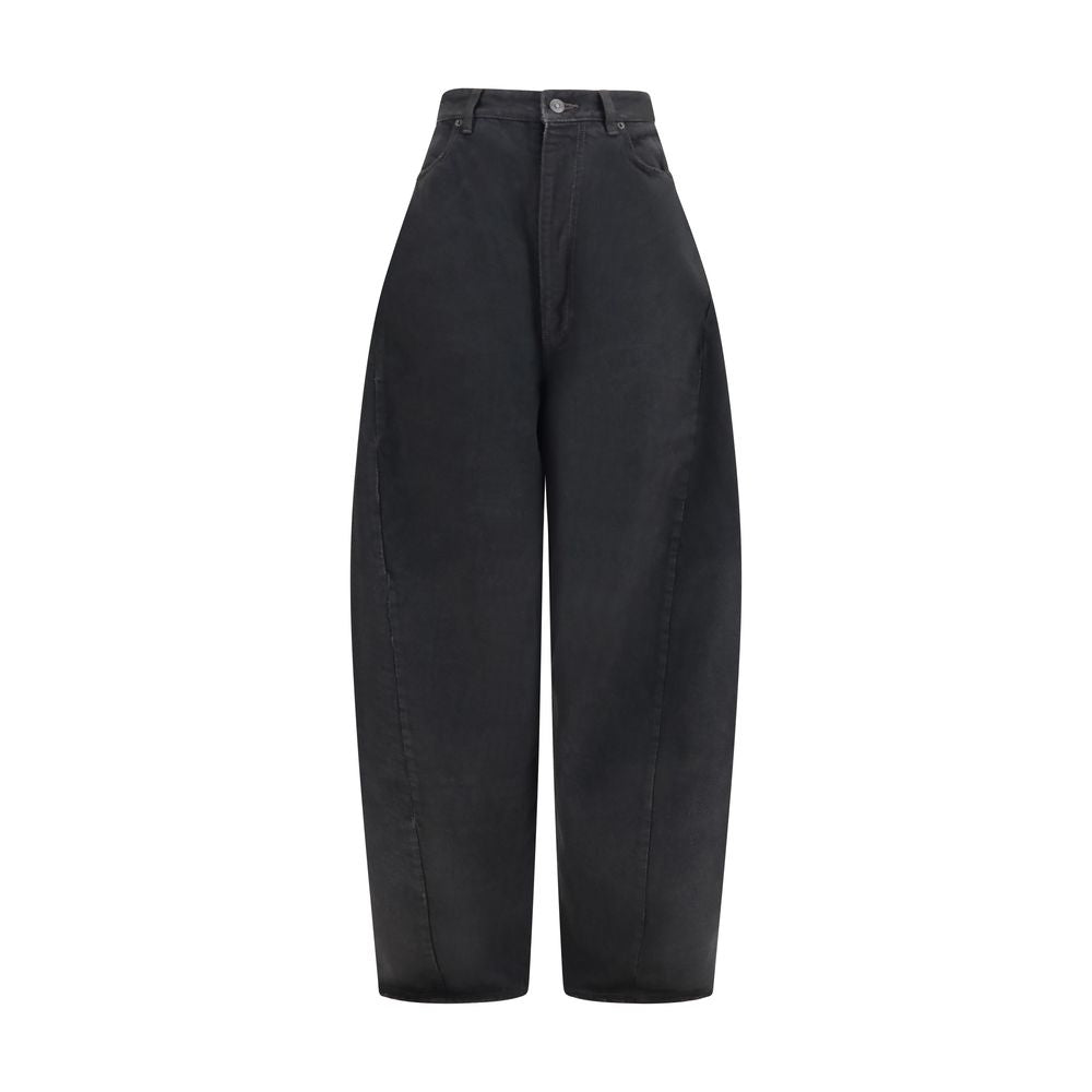 Black Cotton Casual Pants