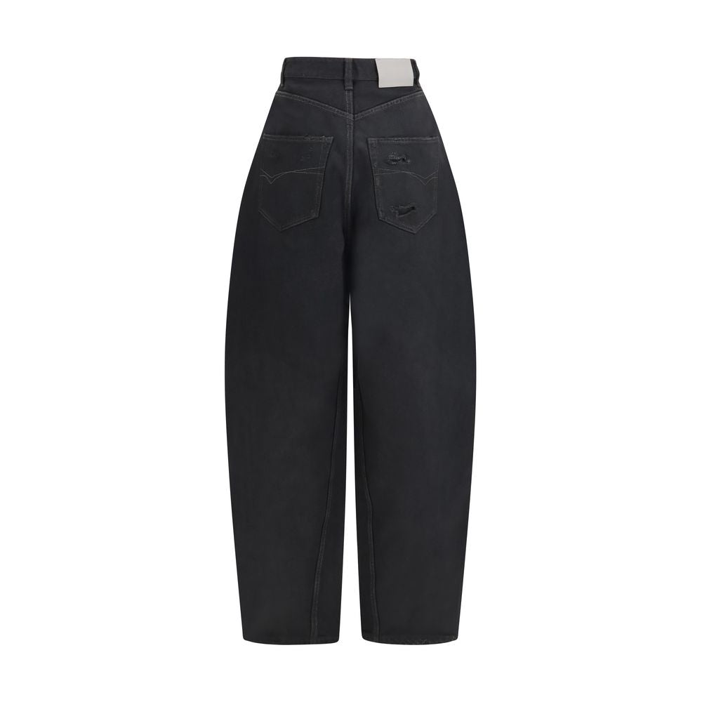 Black Cotton Casual Pants