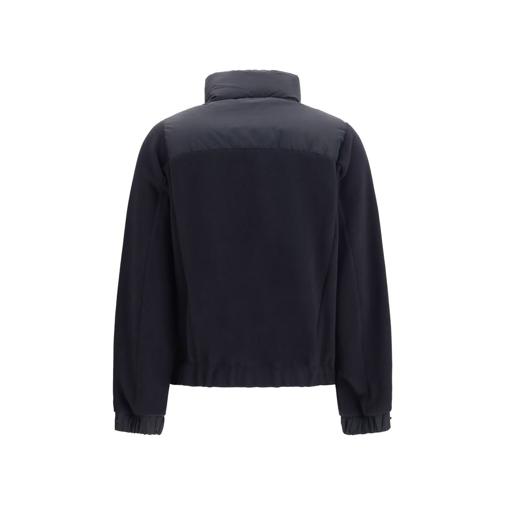 Black Polyester Full-Length Jacket