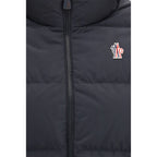 Black Polyester Full-Length Jacket